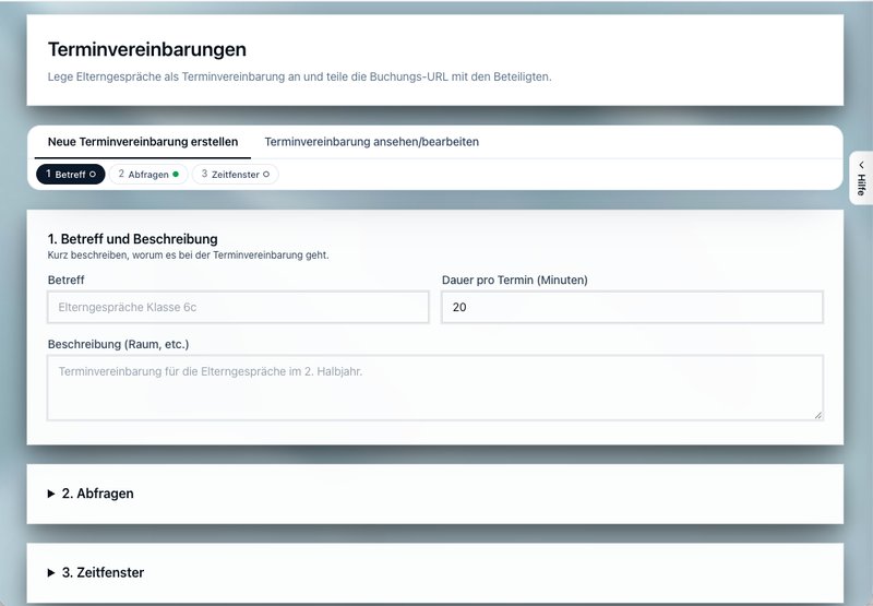 SchulDialogPlus Terminvereinbarungen